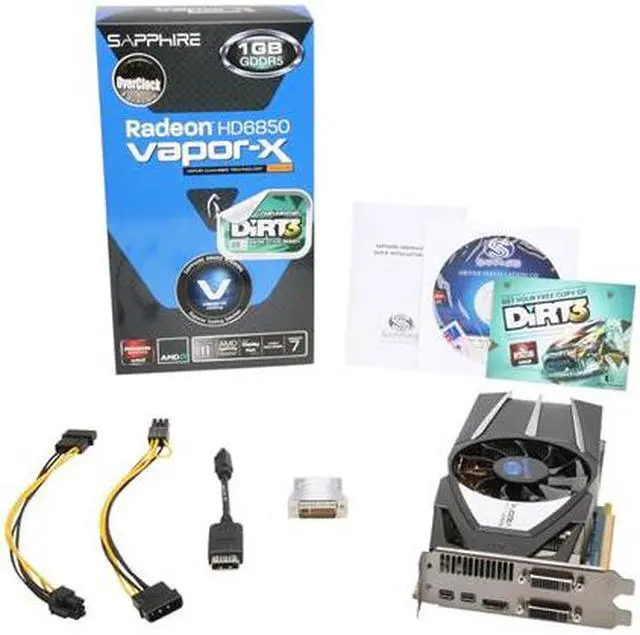 Alt view image 6 of 6 - SAPPHIRE Vapor-X Radeon HD 6850 1GB GDDR5 PCI Express 2.1 x16 CrossFireX Support Graphics Card 100315VXL
