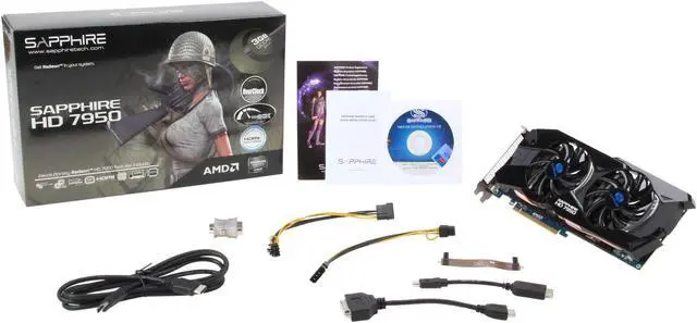 Alt view image 6 of 6 - SAPPHIRE  Radeon HD 7950 OC 3GB 384-bit GDDR5 PCI Express 3.0 x16 HDCP Ready CrossFireX Support Video Card  ( 11196-02-40G)