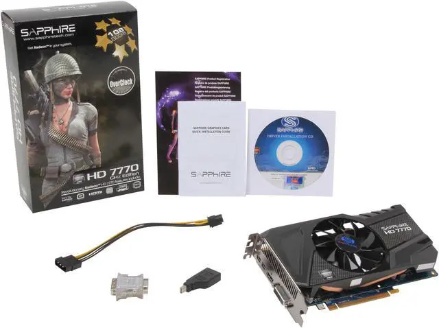 Alt view image 6 of 6 - SAPPHIRE Radeon HD 7770 GHz Edition OC 1GB 128-bit GDDR5 PCI Express 3.0 x16 HDCP Ready Video Card (11201-02-20G)