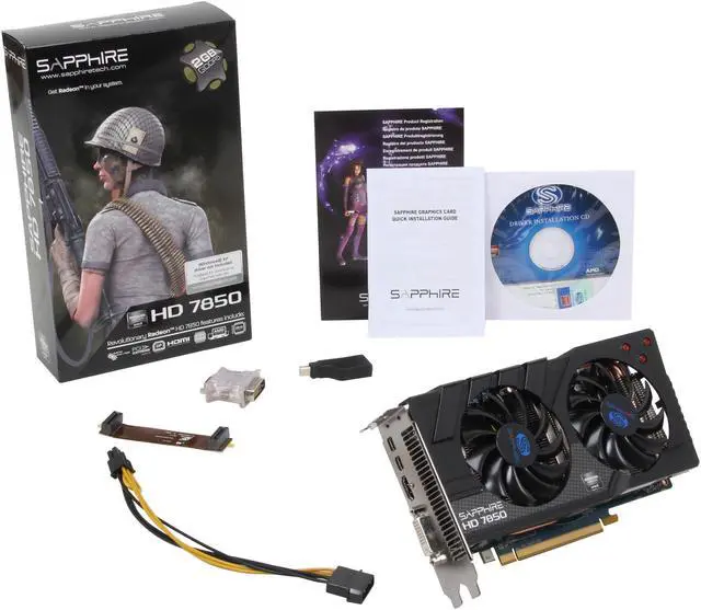 Alt view image 6 of 6 - SAPPHIRE  Radeon HD 7850 2GB 256-bit GDDR5 PCI Express 3.0 x16 HDCP Ready CrossFireX Support Video Card (11200-00-20G)