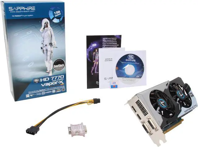 Alt view image 6 of 6 - SAPPHIRE Vapor-X Radeon HD 7770 1GB GDDR5 PCI Express 3.0 x16 CrossFireX Support Graphics Card 100358VXL