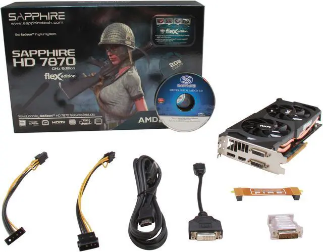 Alt view image 6 of 6 - SAPPHIRE FleX Radeon HD 7870 GHz Edition 2GB GDDR5 PCI Express 3.0 x16 CrossFireX Support Graphics Card 100354FLEX