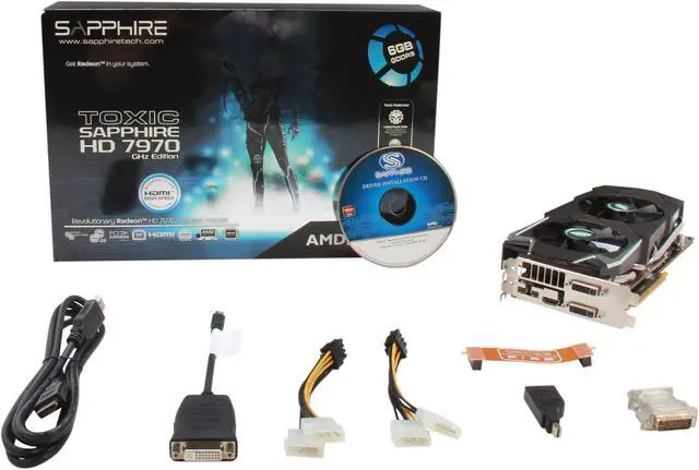 Alt view image 6 of 6 - SAPPHIRE Toxic Radeon HD 7970 GHz Edition 6GB GDDR5 PCI Express 3.0 x16 CrossFireX Support Graphics Card 100351TXSR
