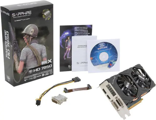 Alt view image 6 of 6 - SAPPHIRE Radeon HD 7850 2GB GDDR5 PCI Express 3.0 x16 Graphics Card 100355L