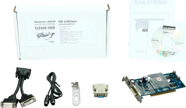 Alt view image 5 of 5 - DIAMOND Radeon 9250 128MB DDR PCI Low Profile Ready Graphics Card S9250PLDM128