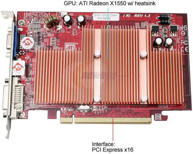 Alt view image 3 of 7 - DIAMOND Stealth Radeon X1550 256MB GDDR2 PCI Express x16 CrossFireX Support Graphics Card X1550PRO256PESB