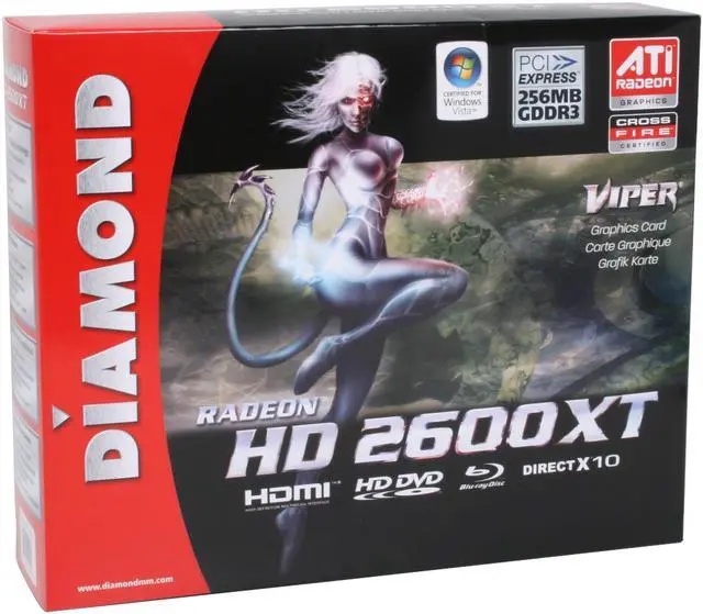 Alt view image 7 of 7 - DIAMOND Viper Radeon HD 2600XT 256MB GDDR3 PCI Express x16 CrossFireX Support Graphics Card 2600XT256PE3SB