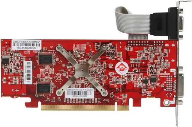 Alt view image 4 of 7 - DIAMOND Radeon HD 3450 512MB GDDR2 PCI Express 2.0 x16 Low Profile Ready Graphics Card 3450PE512SB