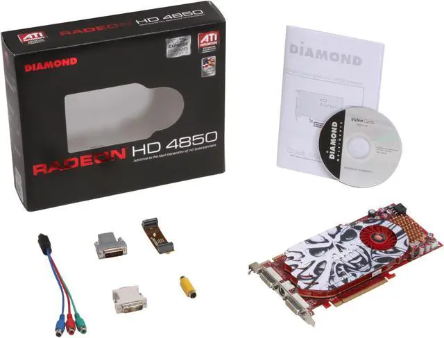 Alt view image 6 of 6 - DIAMOND Radeon HD 4850 512MB GDDR3 PCI Express 2.0 x16 CrossFireX Support Graphics Card 4850PE3512