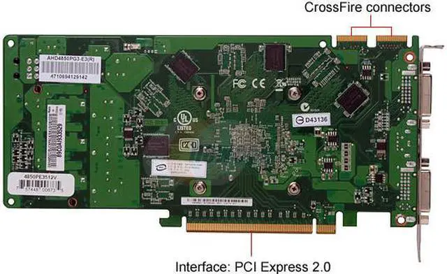 Alt view image 4 of 6 - DIAMOND Radeon HD 4850 512MB GDDR3 PCI Express 2.0 x16 CrossFireX Support Graphics Card 4850PE3512V