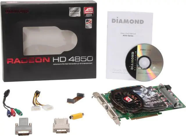 Alt view image 6 of 6 - DIAMOND Radeon HD 4850 512MB GDDR3 PCI Express 2.0 x16 CrossFireX Support Graphics Card 4850PE3512V