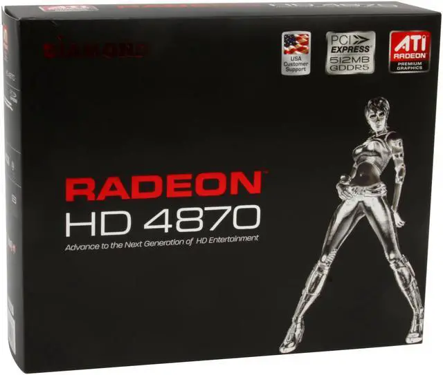 Alt view image 8 of 8 - DIAMOND Radeon HD 4870 512MB GDDR5 PCI Express 2.0 x16 CrossFireX Support Graphics Card 4870PE5512DT