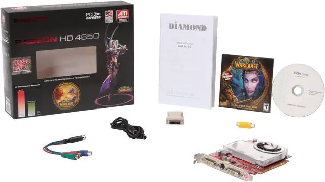 Alt view image 5 of 5 - DIAMOND Radeon HD 4650 1GB GDDR2 PCI Express 2.0 x16 CrossFireX Support Graphics Card 4650PE1G