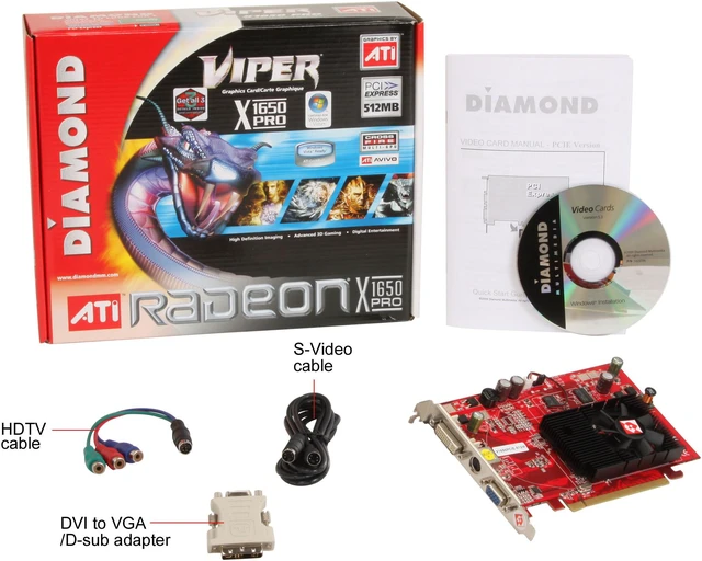 DIAMOND Radeon X1650PRO Graphics Card 1650PE512T - Newegg.com