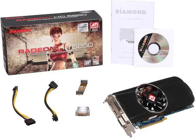 Alt view image 6 of 6 - DIAMOND Radeon HD 5850 1GB GDDR5 PCI Express 2.0 x16 CrossFireX Support Graphics Card 5850PE51G