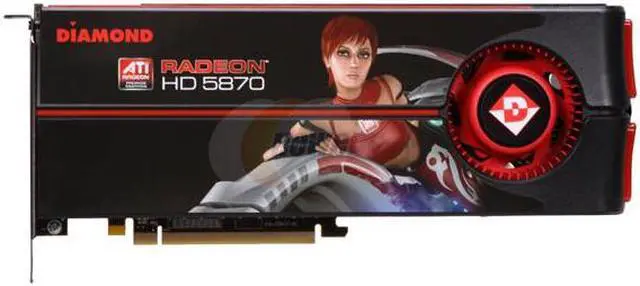Alt view image 3 of 6 - DIAMOND Radeon HD 5870 (Cypress XT) 2GB GDDR5 PCI Express 2.0 x16 CrossFireX Support Graphics Card 5870PE52G