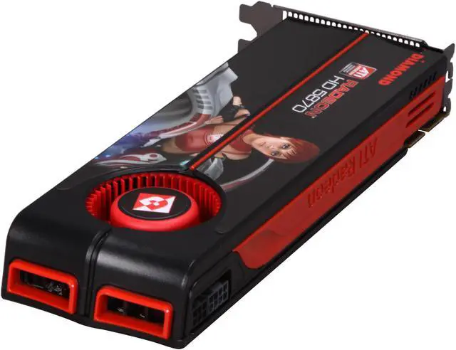 Alt view image 5 of 6 - DIAMOND Radeon HD 5870 (Cypress XT) 2GB GDDR5 PCI Express 2.0 x16 CrossFireX Support Graphics Card 5870PE52G