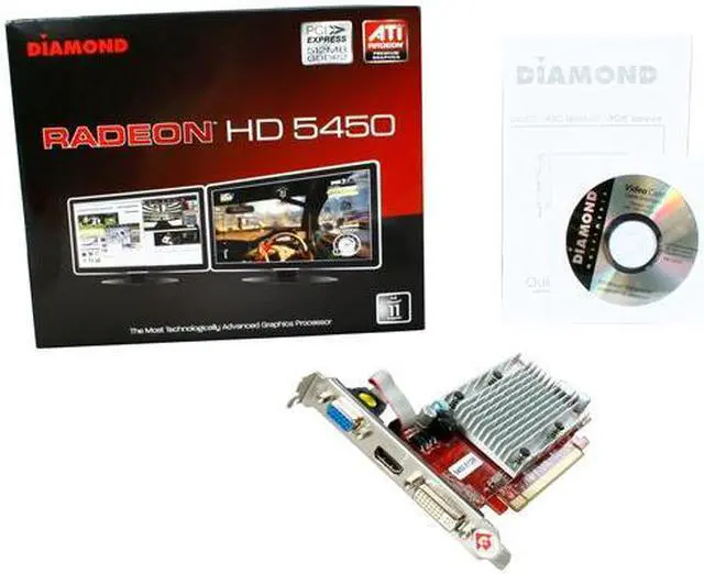 Alt view image 5 of 5 - DIAMOND Radeon HD 5450 (Cedar) 512MB DDR2 PCI Express 2.0 x16 Low Profile Ready Graphics Card 5450PE512