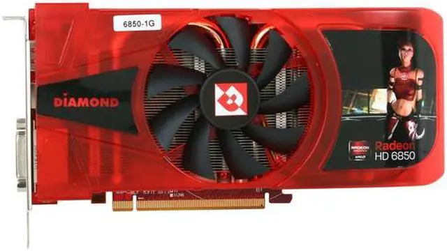 Alt view image 3 of 6 - DIAMOND Radeon HD 6850 1GB GDDR5 PCI Express 2.1 x16 CrossFireX Support Graphics Card 6850PE51G