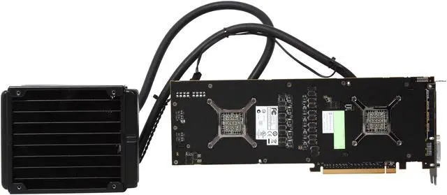 Alt view image 4 of 6 - DIAMOND Radeon R9 295x2 8GB PCI Express 3.0 x16 CrossFireX Support Graphics Card R9295X2D58G