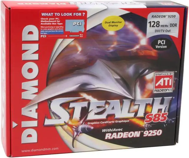 Alt view image 6 of 6 - DIAMOND Stealth Radeon 9250 128MB DDR PCI Graphics Card S85PCI128-CN