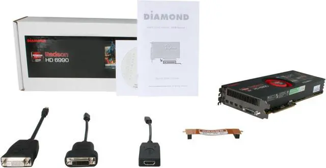 Alt view image 6 of 6 - DIAMOND Radeon HD 6990 4GB GDDR5 PCI Express 2.1 x16 CrossFireX Support Graphics Card 6990PE54G