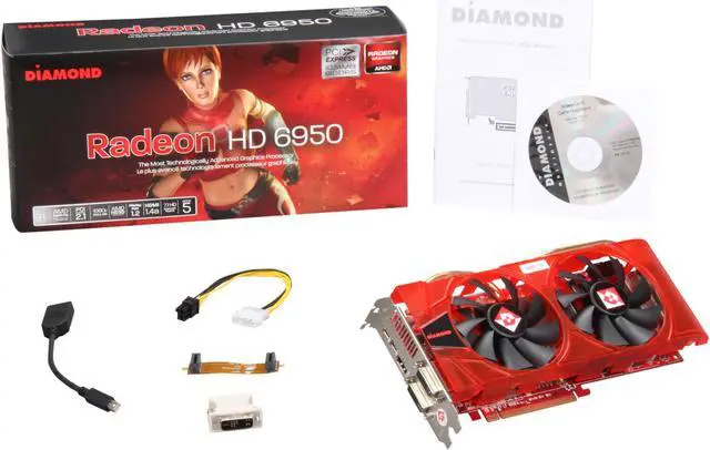 Alt view image 6 of 6 - DIAMOND Radeon HD 6950 1GB GDDR5 PCI Express 2.1 x16 CrossFireX Support Graphics Card 6950PE51G