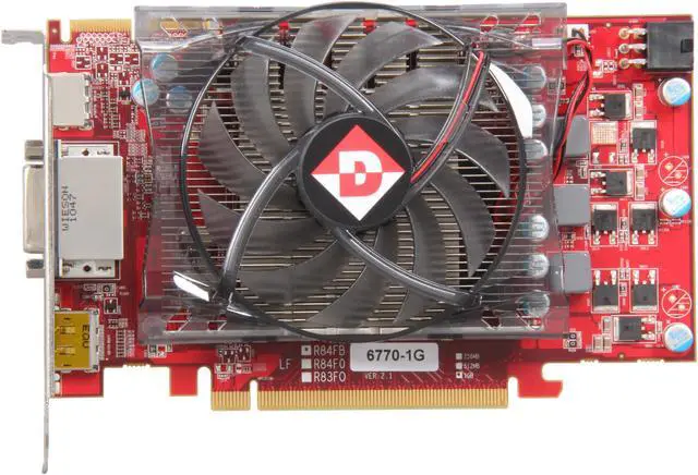 Alt view image 3 of 5 - DIAMOND Radeon HD 6770 1GB GDDR5 PCI Express 2.1 x16 CrossFireX Support Graphics Card 6770PE51GE