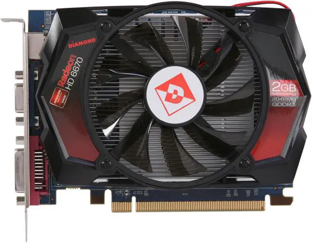 Alt view image 3 of 5 - DIAMOND Radeon HD 6670 2GB GDDR3 PCI Express 2.1 x16 Graphics Card 6670PE32G