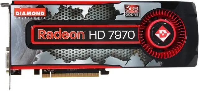 Alt view image 3 of 6 - DIAMOND Radeon HD 7970 3GB GDDR5 PCI Express 3.0 x16 CrossFireX Support Graphics Card 7970PE53G