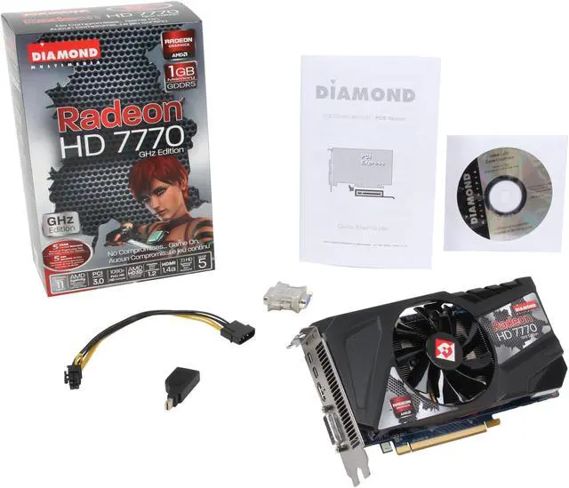 Alt view image 6 of 6 - DIAMOND Radeon HD 7770 1GB GDDR5 PCI Express 3.0 x16 CrossFireX Support Graphics Card 7770PE51G