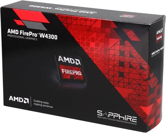 Alt view image 5 of 5 - AMD FirePro W4300 100-505973 4GB 128-bit GDDR5 PCI Express 3.0 x16 Low-profile design fits SFF and full-size ATX chassis Graphics Card