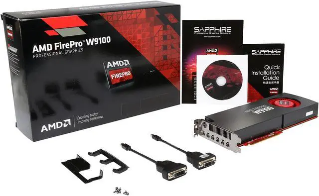 Alt view image 6 of 6 - AMD FirePro W9100 100-505989 32GB 512-bit GDDR5 PCI Express 3.0 x16 Graphics Card