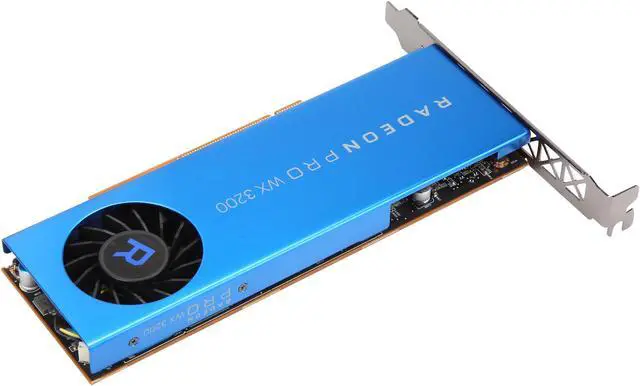 Alt view image 6 of 6 - AMD Radeon Pro WX 3200 100-506115 4GB 128-bit GDDR5 PCIe 3.0 x16 (x8 Electrical) Low Profile Graphics Card