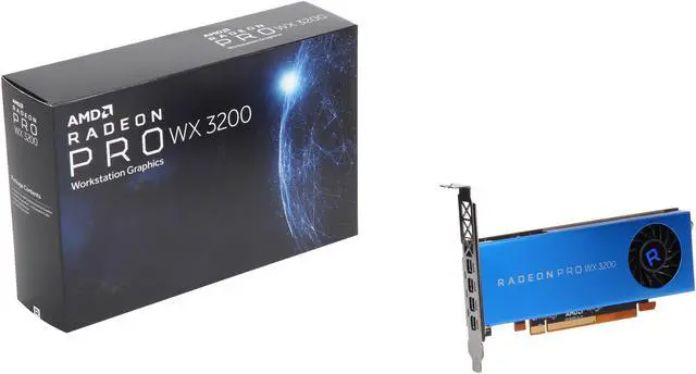 Alt view image 7 of 6 - AMD Radeon Pro WX 3200 100-506115 4GB 128-bit GDDR5 PCIe 3.0 x16 (x8 Electrical) Low Profile Graphics Card