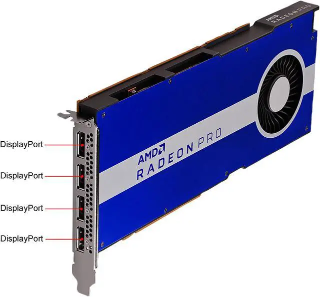 Alt view image 5 of 10 - AMD Radeon Pro W5500 100-506095 8GB 128-bit GDDR6 PCI Express 4.0 x16 Graphics Card
