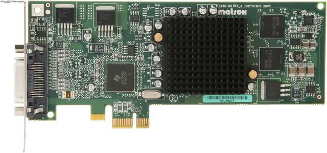 Alt view image 3 of 5 - Matrox G550 G55-MDDE32LPDF 32MB PCI Express x1 Low Profile Graphics Card
