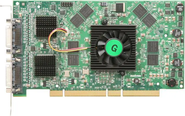 Alt view image 3 of 5 - Matrox QID Pro Parhelia QID-P256PROF 256MB PCI-X Graphics Card