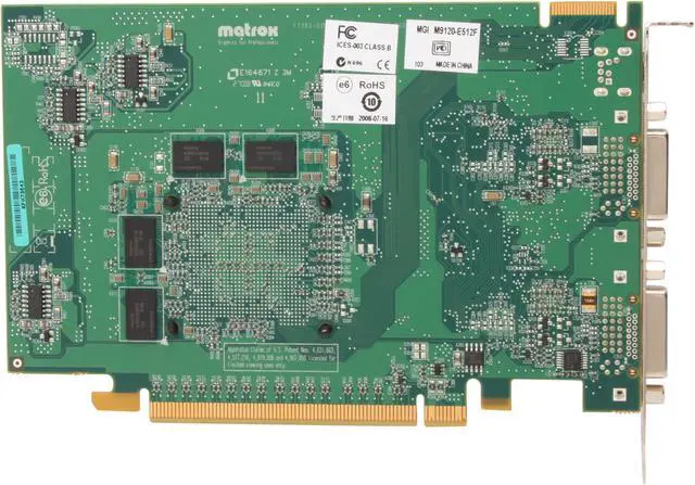 Alt view image 4 of 5 - Matrox M9120 M9120-E512F 512MB GDDR2 PCI Express x16 ATX Graphics Card