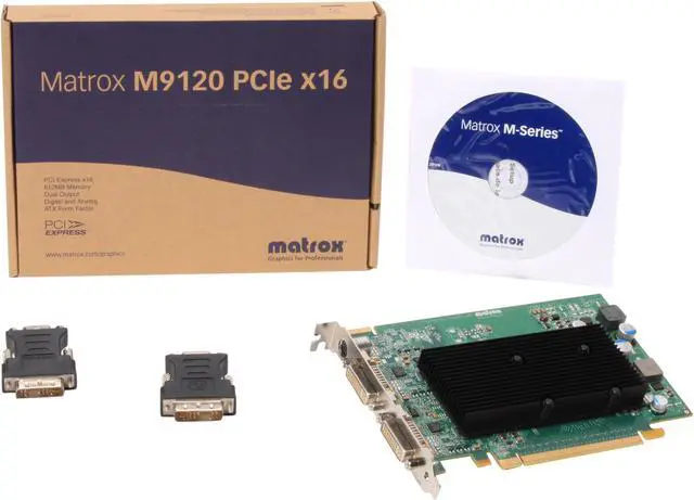 Alt view image 5 of 5 - Matrox M9120 M9120-E512F 512MB GDDR2 PCI Express x16 ATX Graphics Card