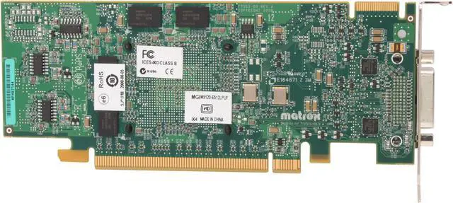 Alt view image 4 of 5 - Matrox M9120-E512LPUF 512MB GDDR2 PCI Express x16 Low Profile Graphics Card