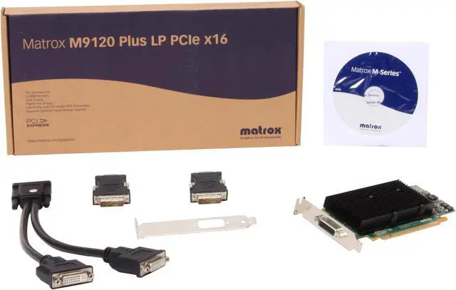 Alt view image 5 of 5 - Matrox M9120-E512LPUF 512MB GDDR2 PCI Express x16 Low Profile Graphics Card