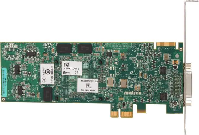 Alt view image 4 of 5 - Matrox M9120-E512LAU1F 512MB GDDR2 PCI Express x1 Low Profile Graphics Card