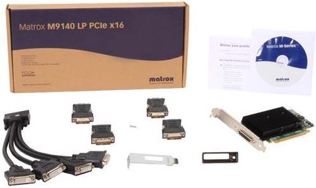 Alt view image 5 of 5 - Matrox M9140-E512LAF 512MB GDDR2 PCI Express x16 Low Profile Graphics Card