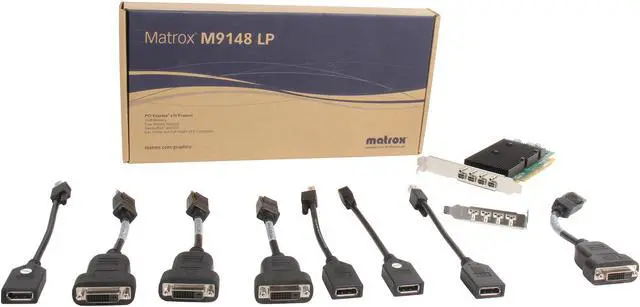 Alt view image 5 of 5 - Matrox M9148 M9148-E1024LAF 1GB PCI Express x16 Graphics Card