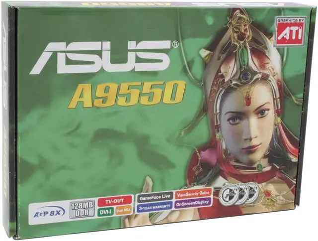 Alt view image 6 of 6 - ASUS Radeon 9550 128MB DDR AGP 4X/8X Graphics Card A9550/TD/128M