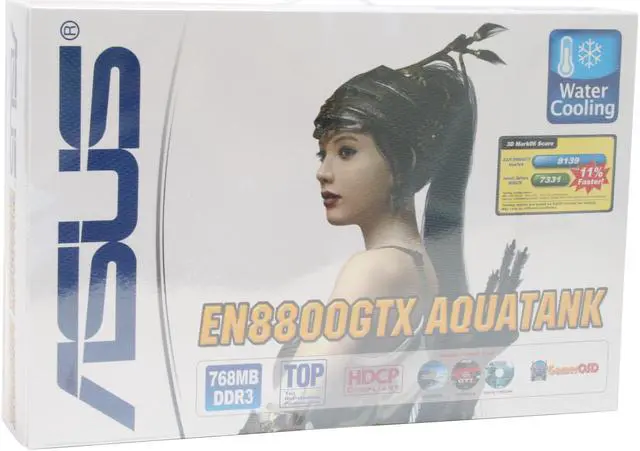 Alt view image 7 of 7 - ASUS GeForce 8800 GTX 768MB GDDR3 PCI Express x16 SLI Support Graphics Card EN8800GTX AQUATANK/HTDP/768M