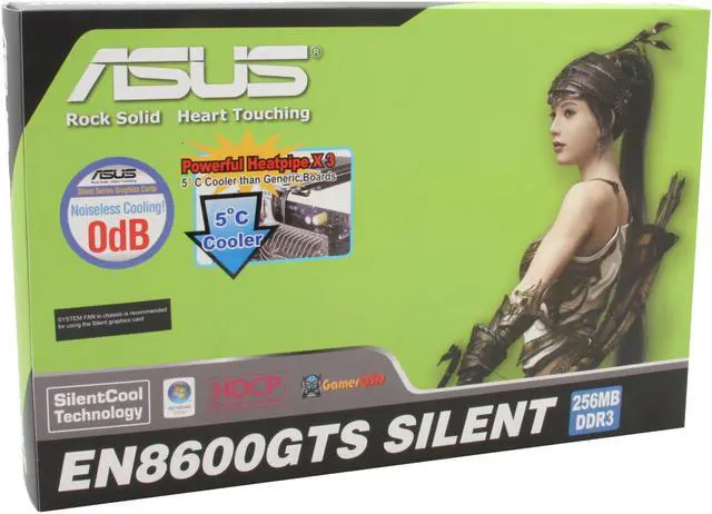 Alt view image 9 of 9 - ASUS GeForce 8600 GTS 256MB GDDR3 PCI Express x16 SLI Support Graphics Card EN8600GTS SILENT/HTDP/256M