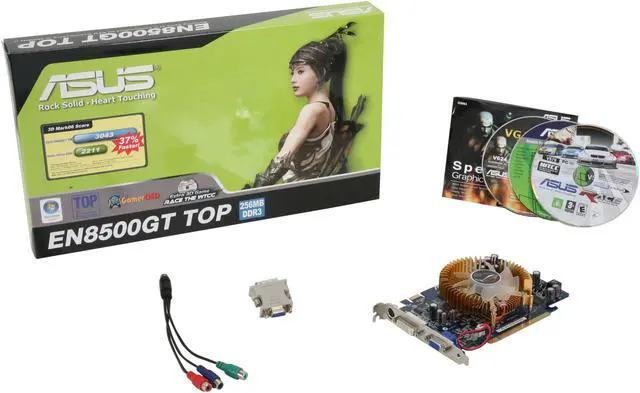 Alt view image 5 of 5 - ASUS GeForce 8500 GT 256MB GDDR3 PCI Express x16 Graphics Card EN8500GT TOP/HTP/256M
