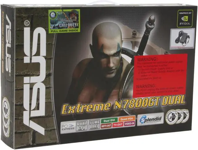 Alt view image 7 of 7 - ASUS Dual GeForce 7800GT 512MB GDDR3 PCI Express x16 SLI Support Graphics Card EN7800GT DUAL/2DHTV/512M